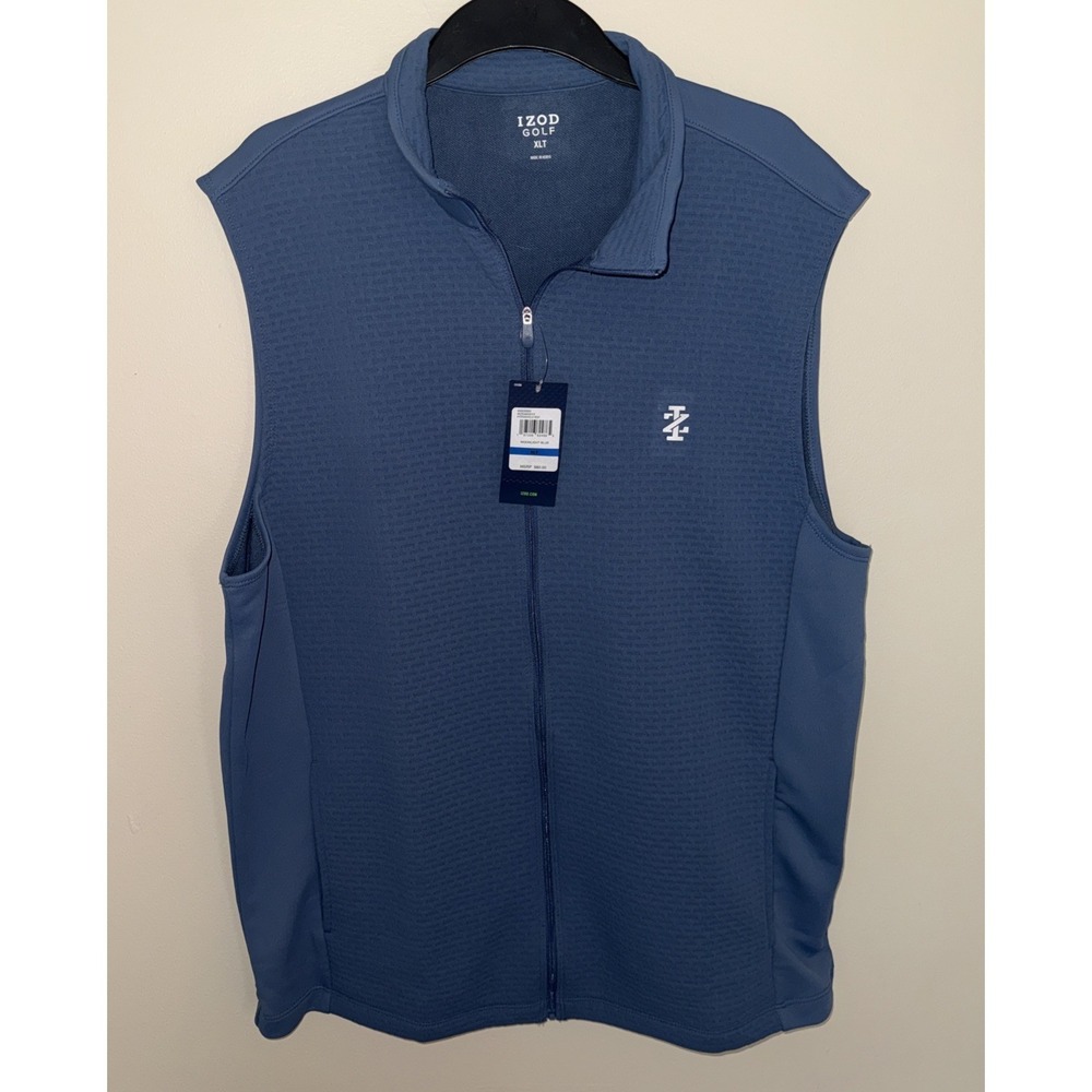 IZOD Men's Hydrashield Lightweight Golf Vest in Blue Size XLT NWT